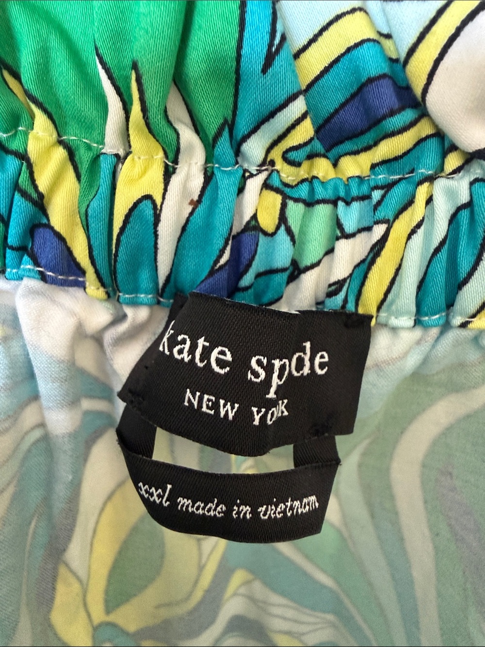 Kate Spade - Women's Off-Shoulder Floral Peasant Top in Teal & Blue - Picture 2 of 2